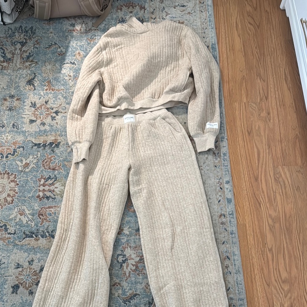 Aerie Beige Knit Sweater Set